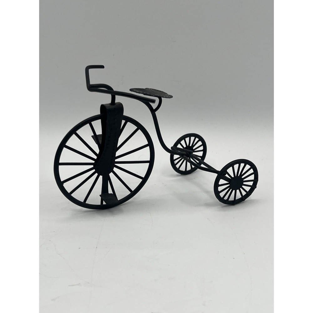 VTG Mini Tricycle Wire Metal Folk Art Wire Sculpture Decor Item Dollhouse AC